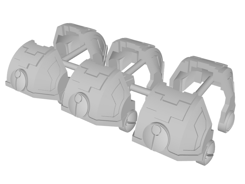 6x Tau Federation - Standard Mech Pauldrons