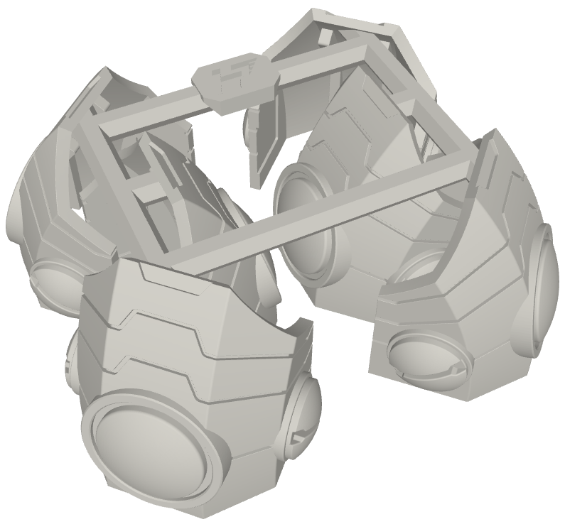 6x Blank - Tsunami Mech Pauldrons