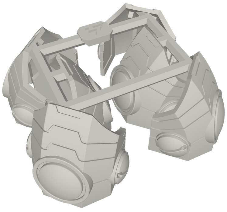 6x Blank - Tsunami Mech Pauldrons