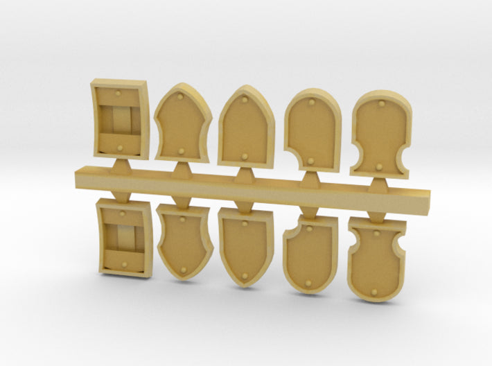 10x Blank - Rimmed Shoulder Shield variety