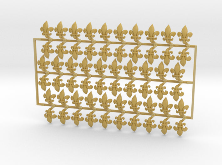 60x Fleur-De-Lis : Small Convex Insignias (5mm)
