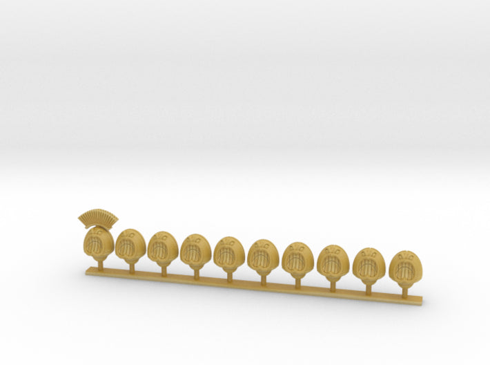 10x Angry King Helms - Base Squad 3d printed