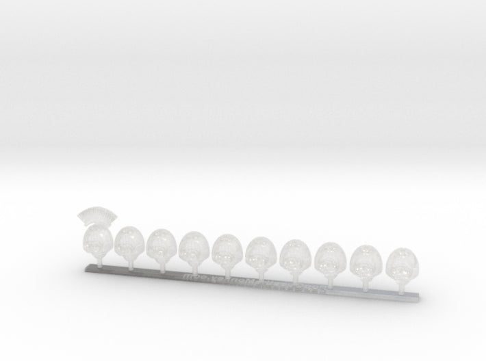 10x Angry King Helms - Base Squad 3d printed