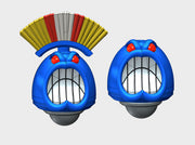 10x Angry King Helms - Base Squad 3d printed