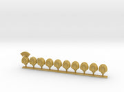 10x Angry King Helms - Squad 1 3d printed