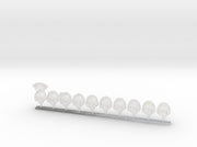 10x Angry King Helms - Squad 1 3d printed