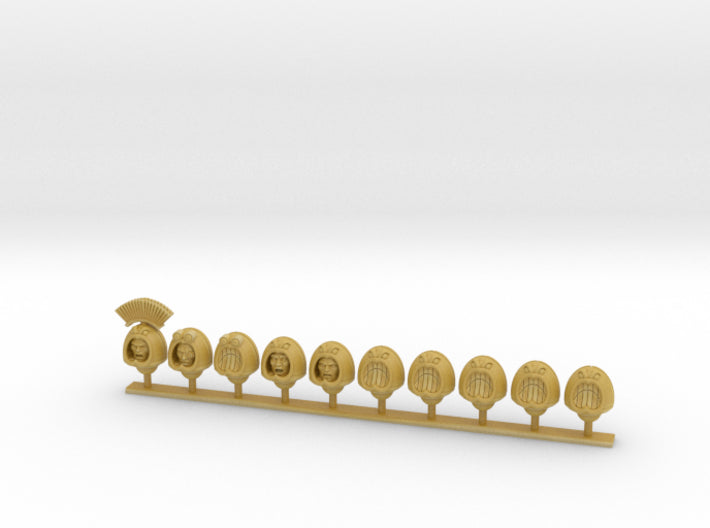 10x Angry King Helms - Squad2 3d printed