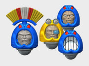 10x Angry King Helms - Squad2 3d printed