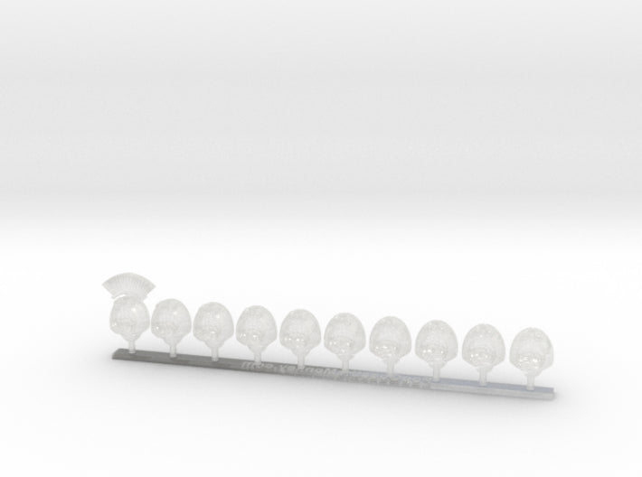 10x Angry King Helms - Techs 3d printed