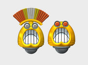 10x Angry King Helms - Techs 3d printed