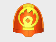 10x Anger Aflame - G:11a Shoulder Pads 3d printed