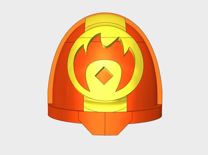 10x Anger Aflame - G:11a Shoulder Pads 3d printed