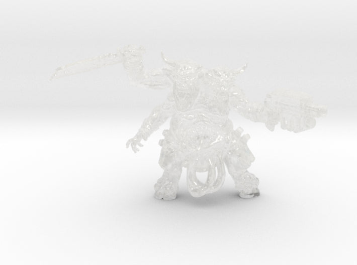 Plague-Herd Beastman : Warphorn 3d printed