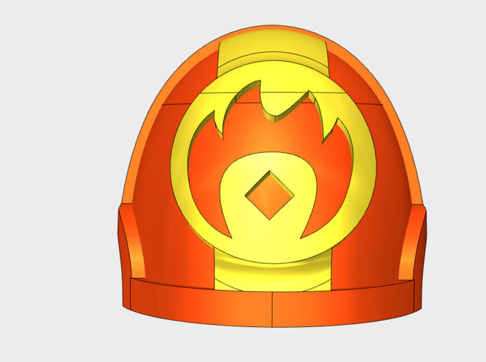 10x Anger Aflame - G:10a Left Shoulders 3d printed