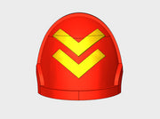 10x Angry Kings - G:10a Left Shoulders 3d printed