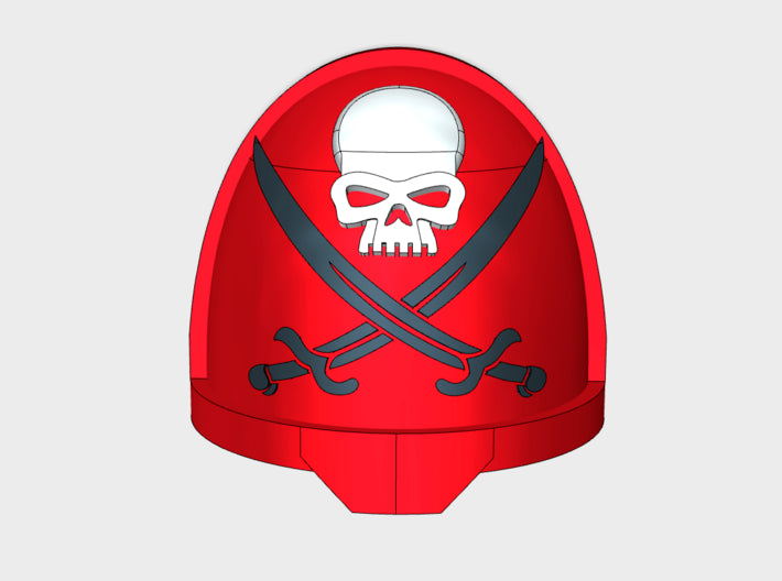 10x Black Sabers - G:11a Shoulder Pads 3d printed