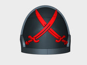 10x Red Sabers - G:10a Left Shoulders 3d printed