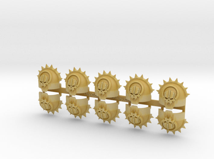 10x Iron Circle - T:1k Spiked Terminator Pads 3d printed