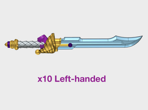 10x Left-handed Energy Sword : Charnbal 3d printed