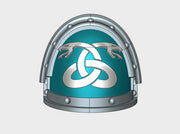 10x Coiled Serpents - G:3a Shoulder Pads 3d printed