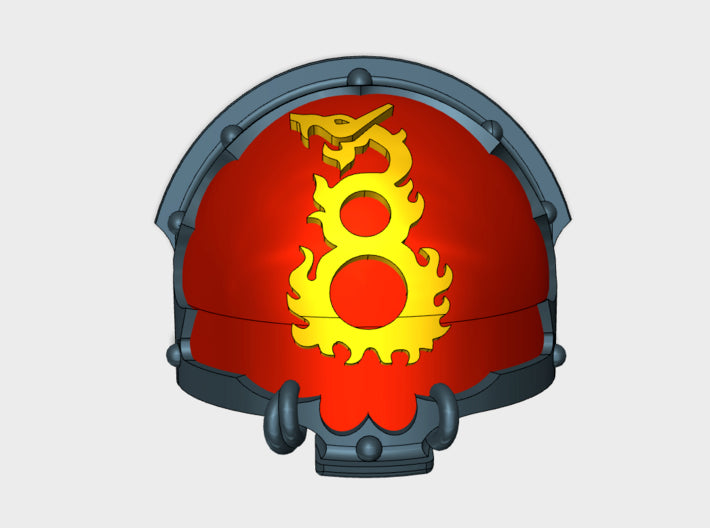 10x Dragon Warriors - T:4a Chaos Terminator Pads 3d printed