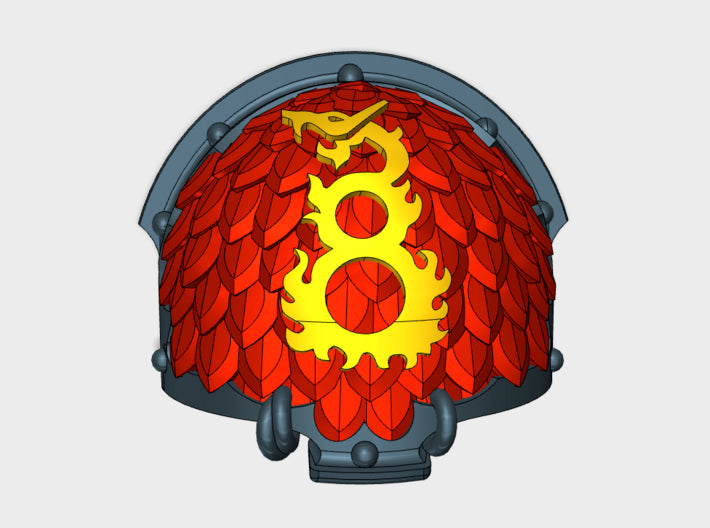 10x Dragon Warriors - T:4v Chaos Terminator Pads 3d printed