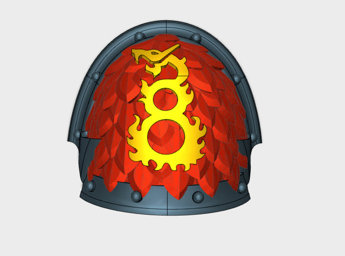 10x Dragon Warriors - Abhorrent Voidscale Pads 3d printed