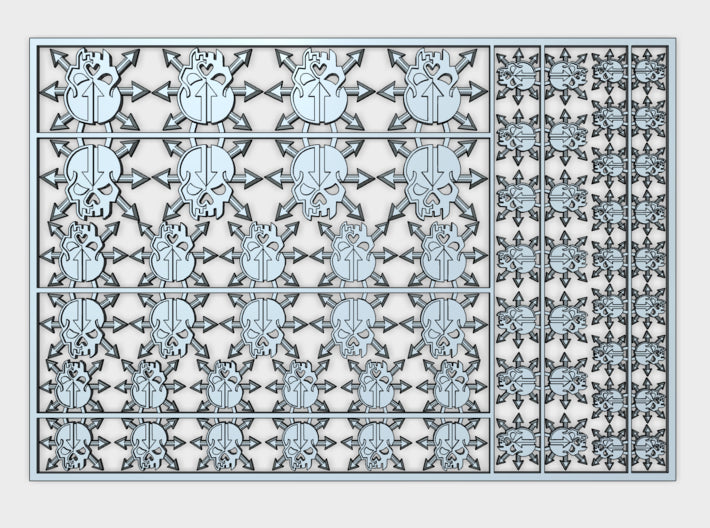 Scions of Malice - Flat Vehicle Insignia pack 3d printed