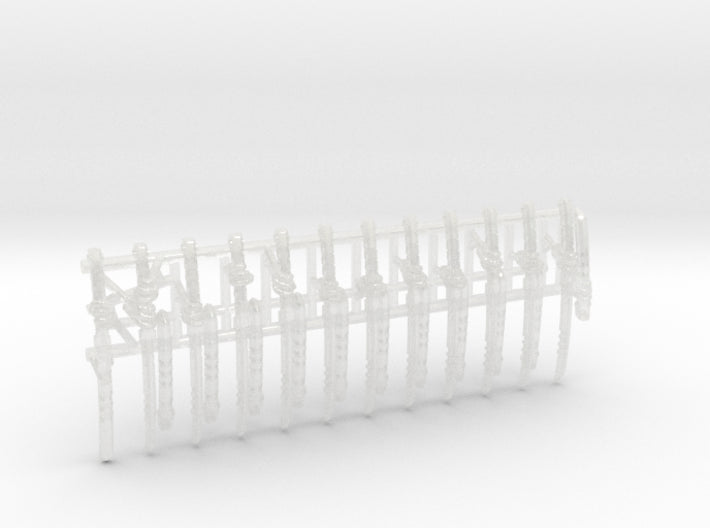 12x Ka'Tauna-2 Swords (Tau Left-handed) 3d printed
