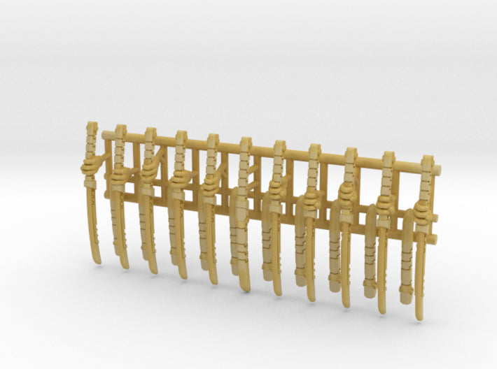 11x Ka'Tauna-2 Swords w/Scabbard (Tau hand) 3d printed