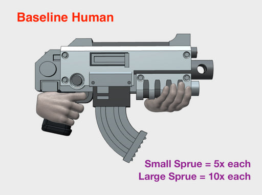Human : Mk2 Boltfire Guns 3d printed