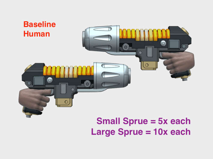Human : Mk1 Plaspistols (L&amp;R) 3d printed