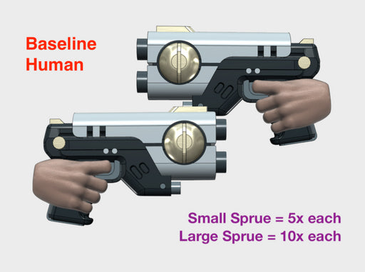 Human : JTF-4 Pulse Pistols (L&amp;R) 3d printed