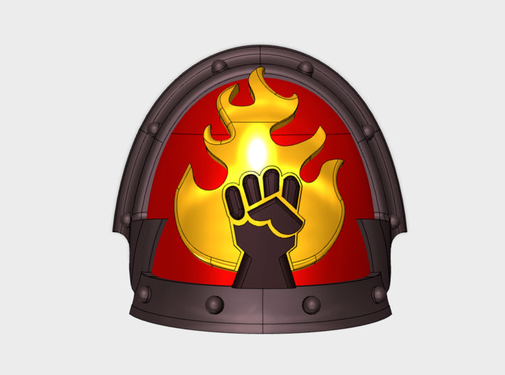 10x Fire Lords - Abhorrent Shoulder Pads 3d printed