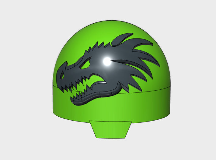 10x Dragon Head - T:10a Indomitus Prime Pads 3d printed