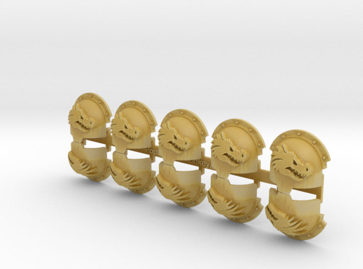 10x Dragon Head (R)- T:10b Indomitus Prime Pads 3d printed