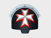 10x Maltese Cross 3- T:10b Indomitus Prime Pads 3d printed