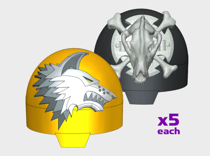 5x Shaggy Wolf w/Crux - T:10a Indomitus Prime Pads 3d printed
