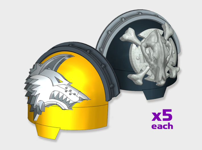 5x Shaggy Wolf w/Crux - T:10d Indomitus Prime Pads 3d printed