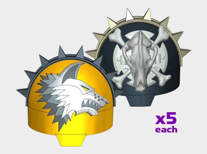 5x Shaggy Wolf w/Crux - T:10k Indomitus Prime Pads 3d printed
