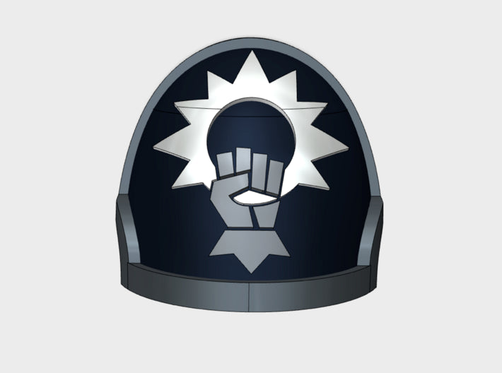 10x Iron Lords - G:10a Left Shoulders 3d printed