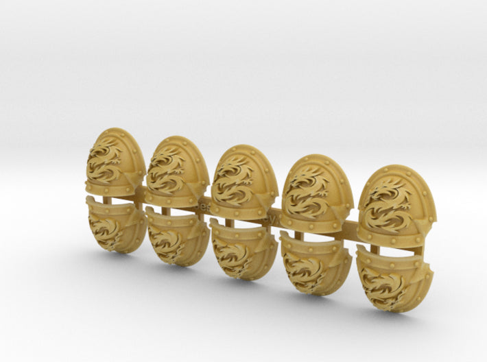 10x Draco Solaris - Abhorrent Shoulder Pads 3d printed