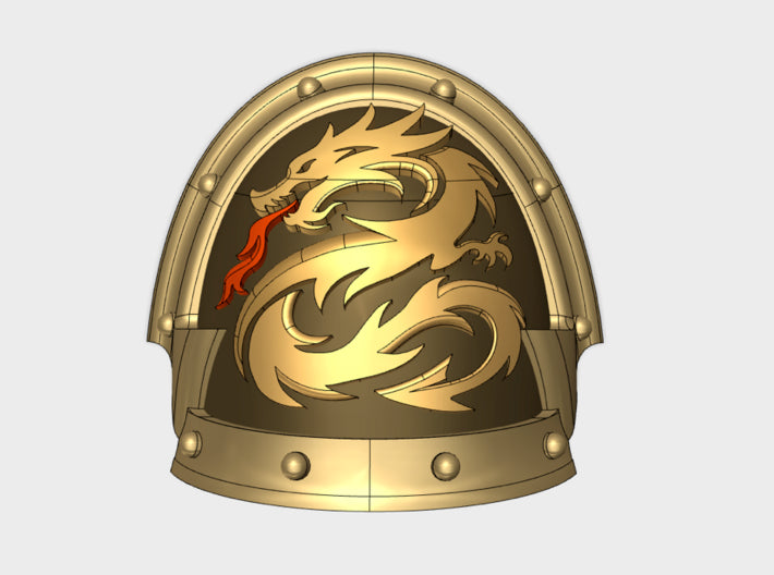 10x Draco Solaris - Abhorrent Shoulder Pads 3d printed