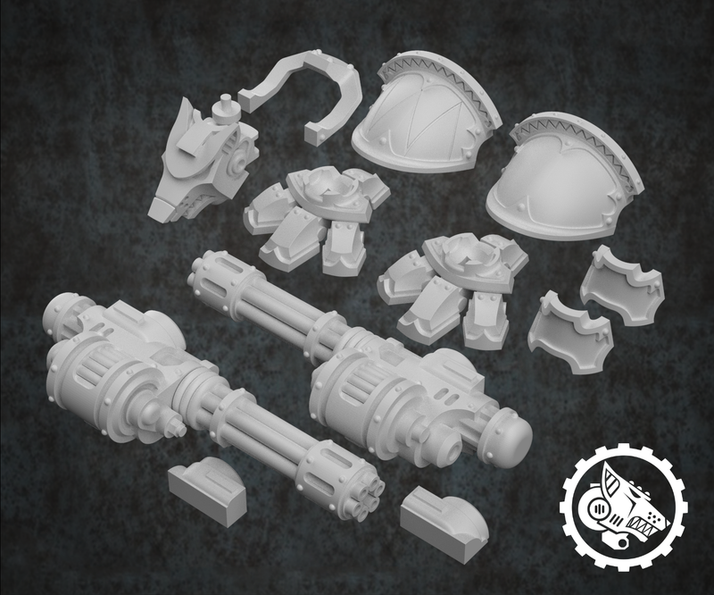 Squire Knight - Iron Wolf Conversion Kit w/Rotary Guns