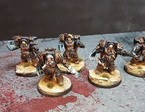 5x Square Spiked - T:2a Cataphractii Shoulder Sets