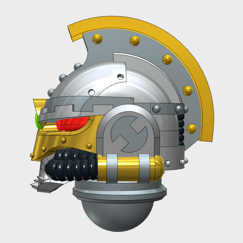 10x Optics Squad - Crested Iron Skull Helmets (30k Scale)