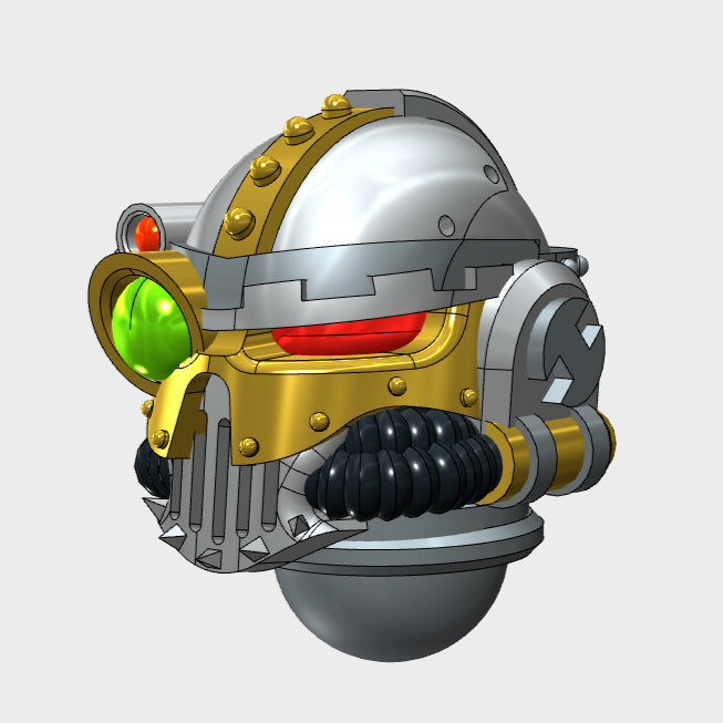 10x Optics Squad - Crested Iron Skull Helmets (30k Scale)