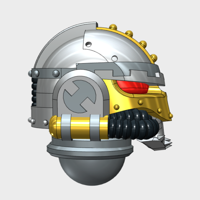 10x Optics Squad - Crested Iron Skull Helmets (30k Scale)