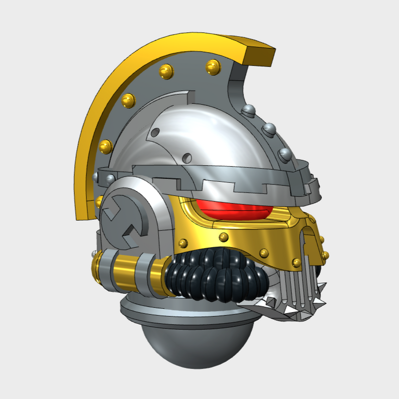 10x Honor Squad - Crested Iron Skull Helmets (30k Scale)