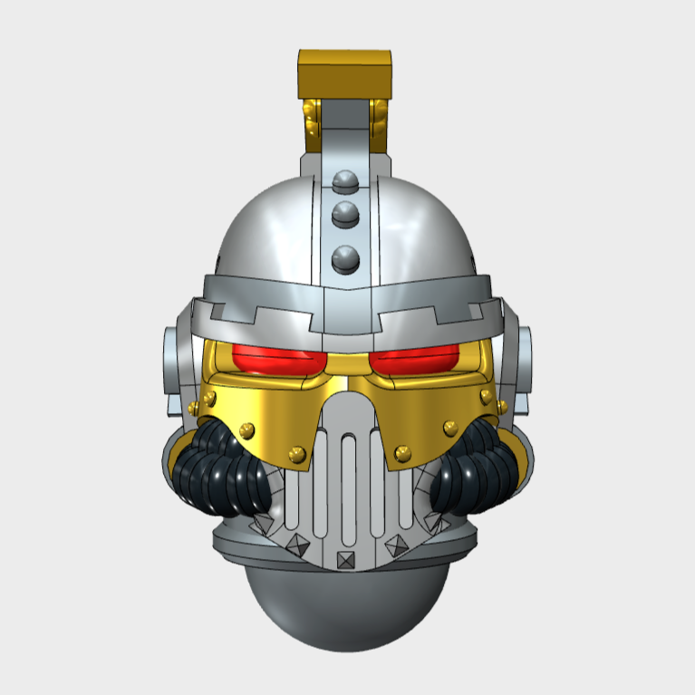 10x Honor Squad - Crested Iron Skull Helmets (30k Scale)